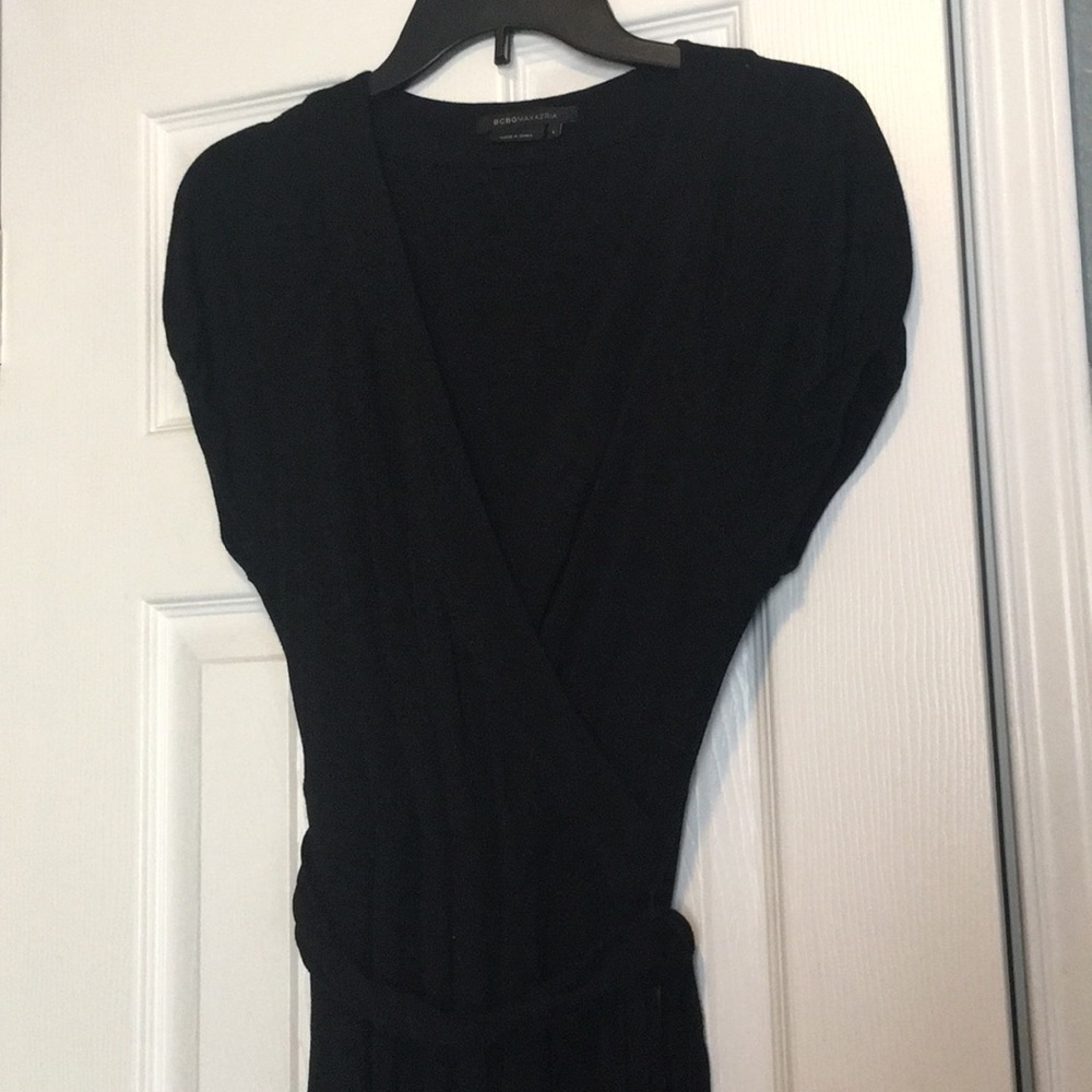 Black BCBG Max Azria Faux Wrap Dress